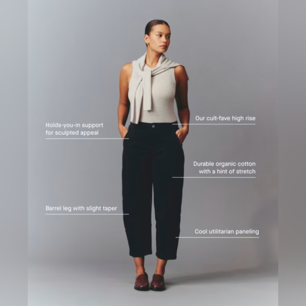 Everlane Utility Barrel Pant in Black